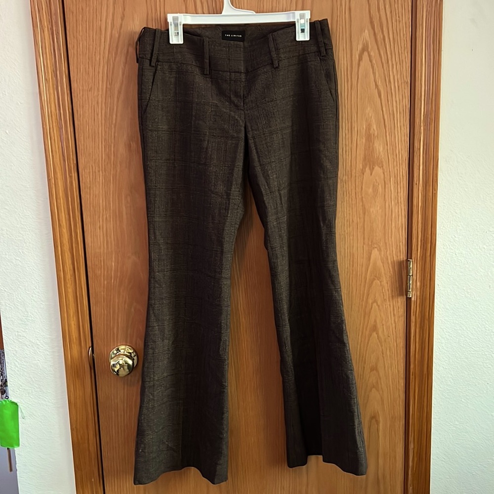 The Limited - Brown Plaid/Tweed Dress Pants (Drew fit)
